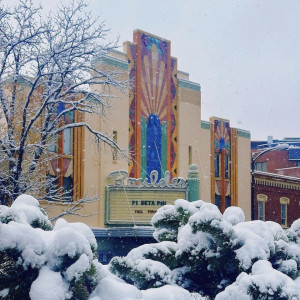 Boulder Theater in winter