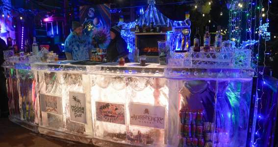 Ice bar at Funky Ice Fest