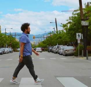 Man in Crosswalk