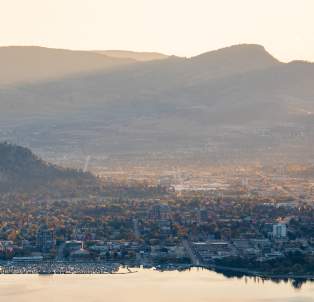 Aerial view of Kelowna