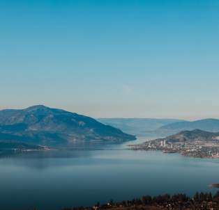 Spring Landscape View of Kelowna Looking North
