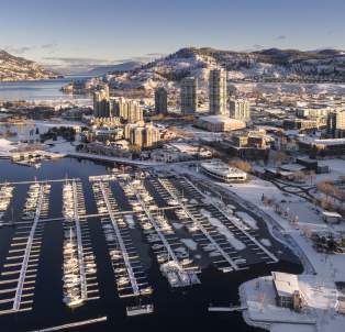 Downtown Winter Aerial 6