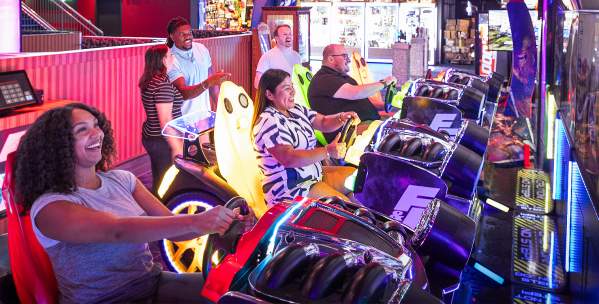 Group at BIG! Best in Games arcade