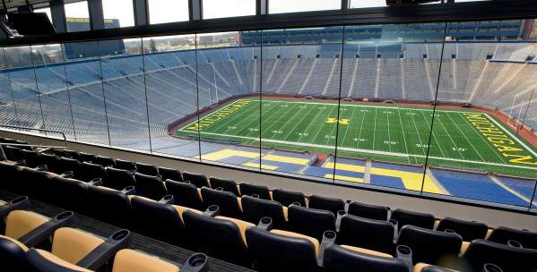 Group of club seating at Michigan Stadium