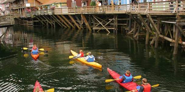 Kayaking in Ketchikan Creek