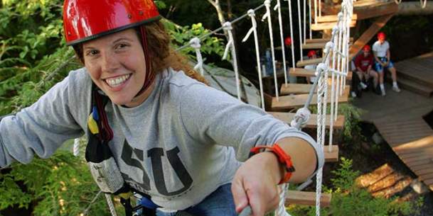 Ropes challenge course at Southeast Exposure