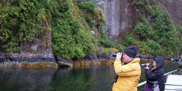 People with binoculars
