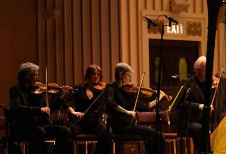 BBC NOW musicians playing violins