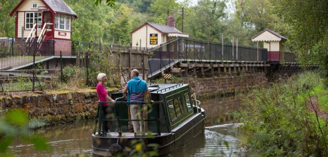 STAF - Activity Caldon canal narrowboat cruising beside CVR
