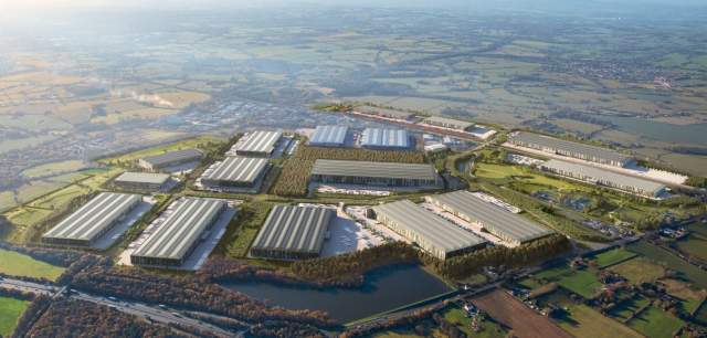 Birdseye view of factory