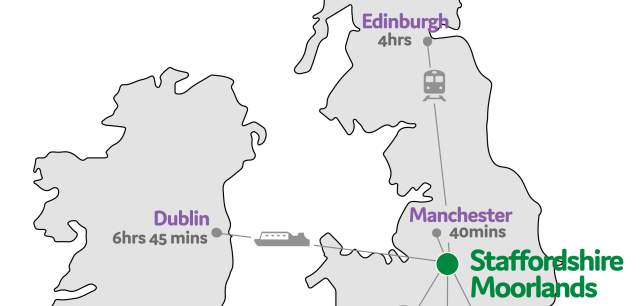 Map of Staffordshire Moorlands