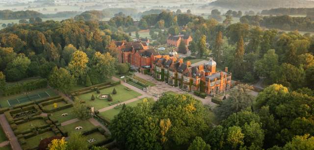 Hoar Cross Hall aerial shot