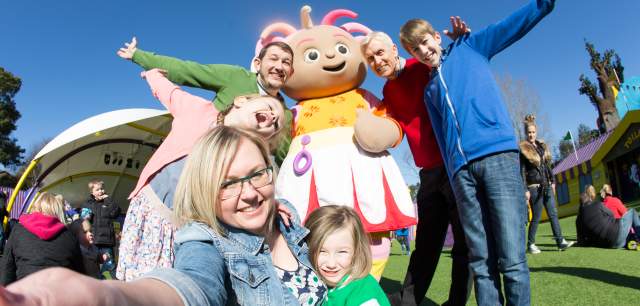 Family at CBeebies with Upsy Daisy