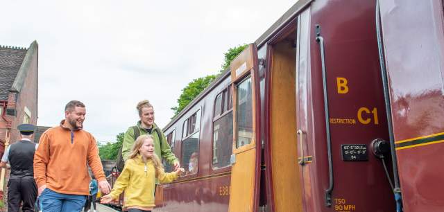 walking to the train