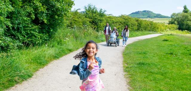 girl running towards the camera