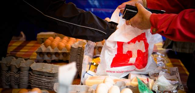 Tamworth Market fresh egg stall