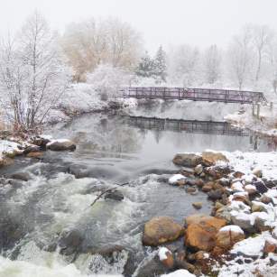Grayling Bridge winter