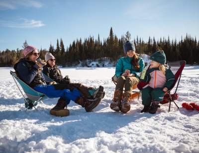 Winter Camping Lake