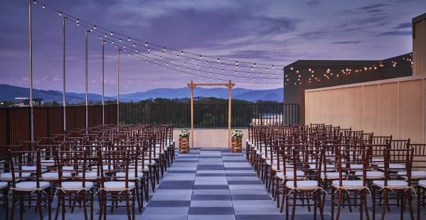 The Graduate Eugene Hotel Wedding Set Up