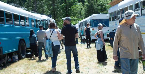 People Come From Across America to The Bus Fair in Oakridge