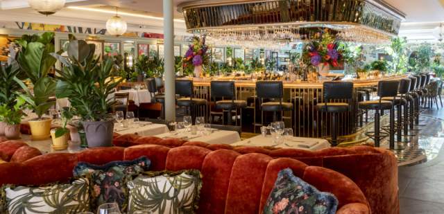 The Ivy seating area