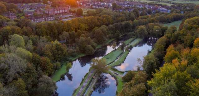 Chalk Springs Fishery view over lakes and Arundel