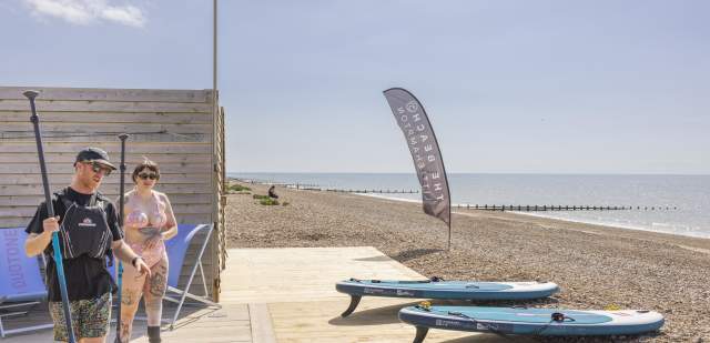 A private SUP lesson with instructor on the Beach at Littlehampton