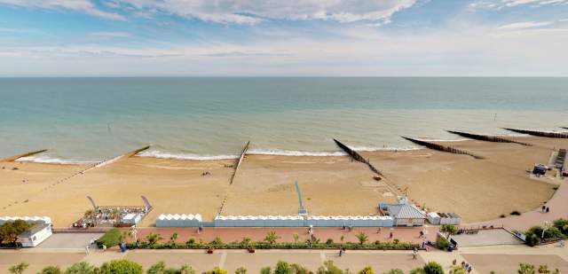Eastbourne Beach as seen from The View hotel