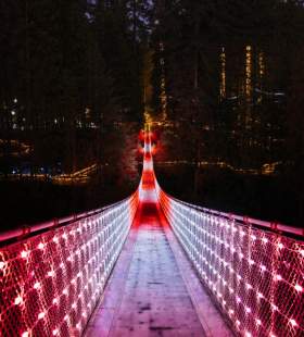 Love Lights Bridge at Capilano Suspension