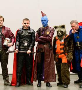 People dressed up as Guardians of the Galaxy Characters at Fan Expo Vancouver