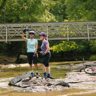 Croft State Park cyclists