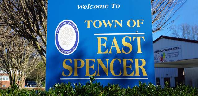 East Spencer's welcome sign