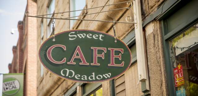Sweet Meadow Cafe sign