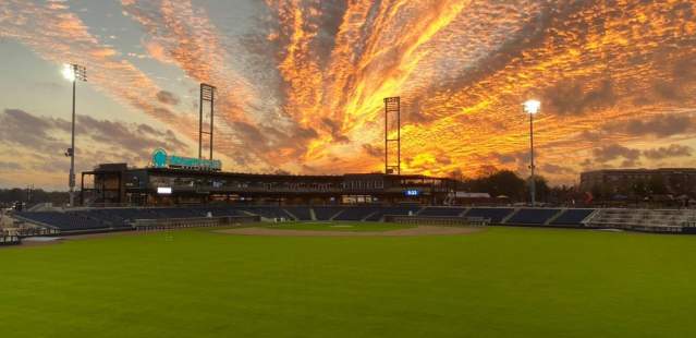 Sunset at Cannon Ballers stadium