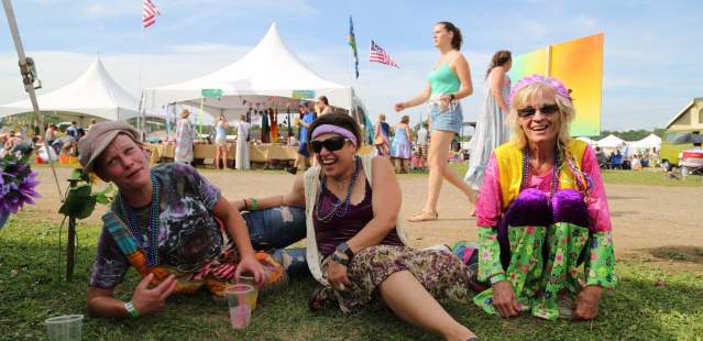 Attendees at Hippie Fest