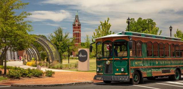 Trolley at Bell Tower Green