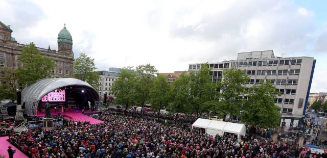Stage at Belfast City Hall