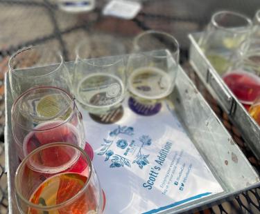 Cider Flights at Blue Bee Cider
