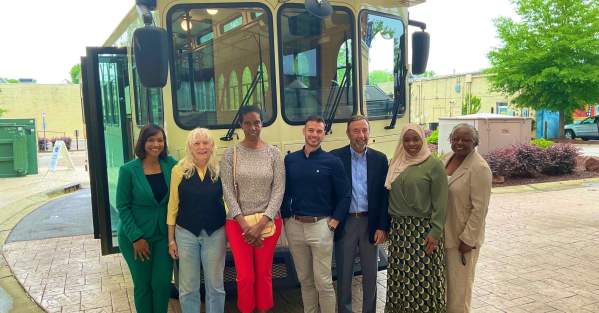 CHOCVB Board Members in Front of Trolley