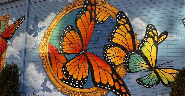 Carrboro Butterfly Mural