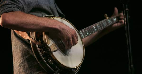 Graham Sharp play banjo at Cat's Cradle