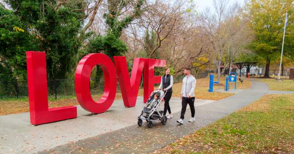 LOVE Sign Riverwalk Trail
