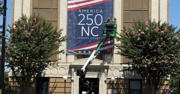 Community Partnerships Bring America 250 Banners to Roxboro and Person County