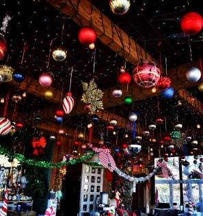 Christmas Coop at Orchard Farm Stand ceiling
