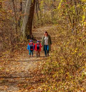 Old Woman Creek fall family hiking