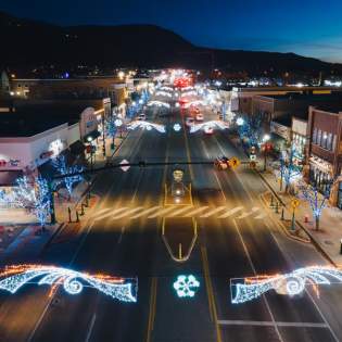 Cedar City Downtown lit up for the holidays