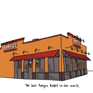 The Last Popeye's Buffet in the World