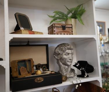 Shelves with Antiques