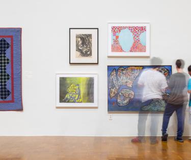 Visitors exploring gallery