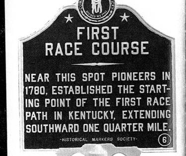 First Race Course Sign